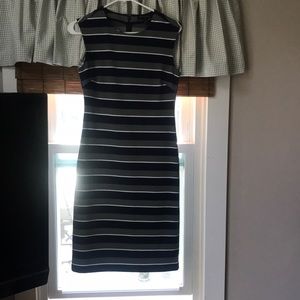 Banana Republic striped grey and blue dress. Size 2.